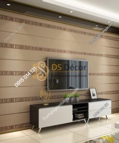 Giấy dán tường sọc ngang hiện đại 3D272 màu cafe