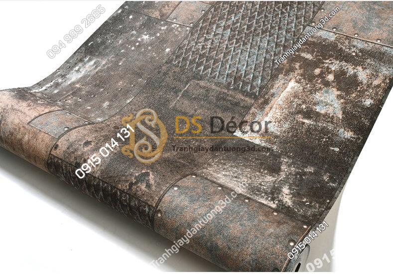 Giấy dán tường giả tường sắt han rỉ 3D277