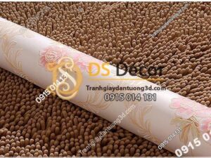 Cuộn Giấy dán tường hoa leo hồng cổ điển 3D275