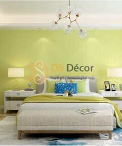 Giấy dán tường một màu giả vải 3D281 màu vàng