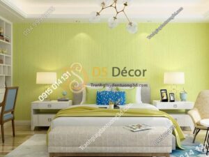 Giấy dán tường một màu giả vải 3D281 màu vàng