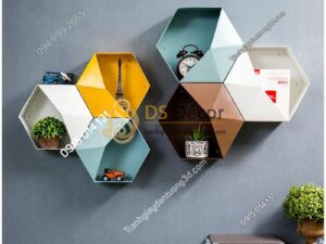 Kệ lục giác trang trí tường KLG