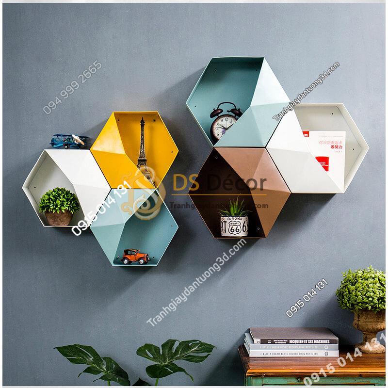 Kệ lục giác trang trí tường KLG