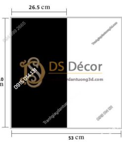 Size Giấy dán tường sọc trắng đen to 3D283