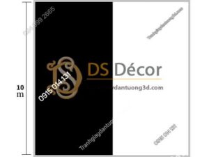 Size Giấy dán tường sọc trắng đen to 3D283