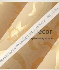 Bề mặt Giấy dán tường hoa móc vàng cổ điển 3D299