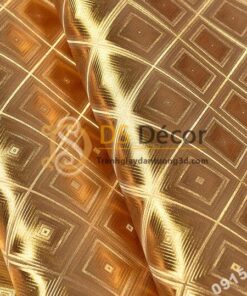 Giấy dán trần vàng óng sang trọng 3D298 vân hình thoi