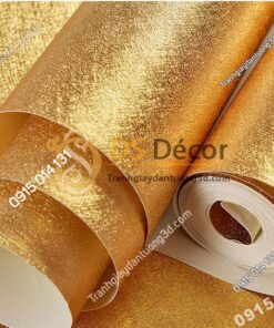 Giấy dán trần vàng óng sang trọng 3D298 vân tóc rối