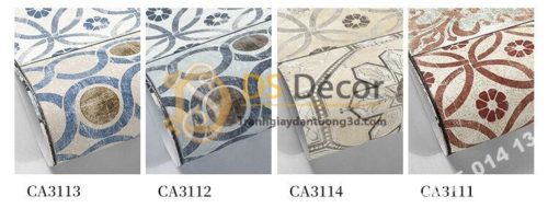 4 màu Giấy dán tường giả gạch bông 3D303