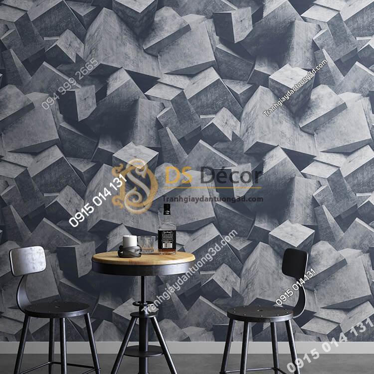 Giấy dán tường họa tiết khối đá 3 chiều 3D306