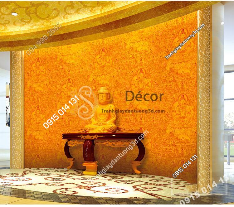 Giấy dán tường phật giáo họa tiết phật tổ 3D305 trang nghiêm