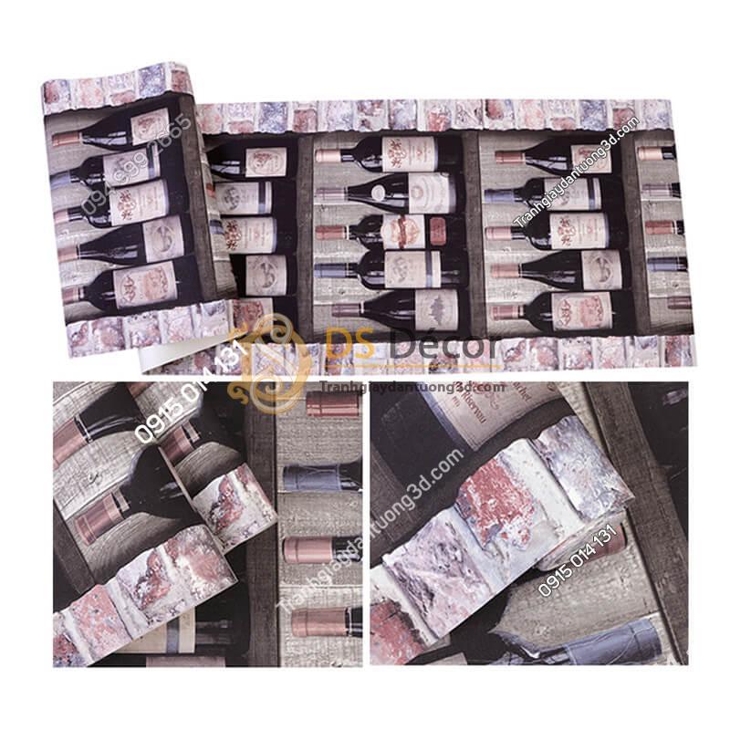 Bề mặt Giấy dán tường giả hầm rượu tây 3D310