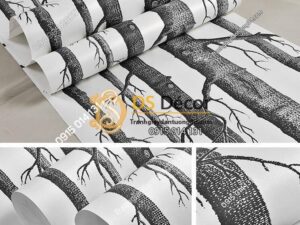 Bề mặt Giấy dán tường thân gỗ đen 3D312