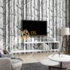 Giấy dán tường thân gỗ đen 3D312
