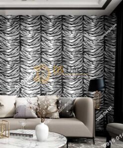 Giấy dán tường họa tiết lông hổ 3D321 dán phòng khách