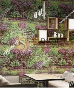 Giấy dán tương bụi cỏ 3D324 trang trí quán cafe trà sữa