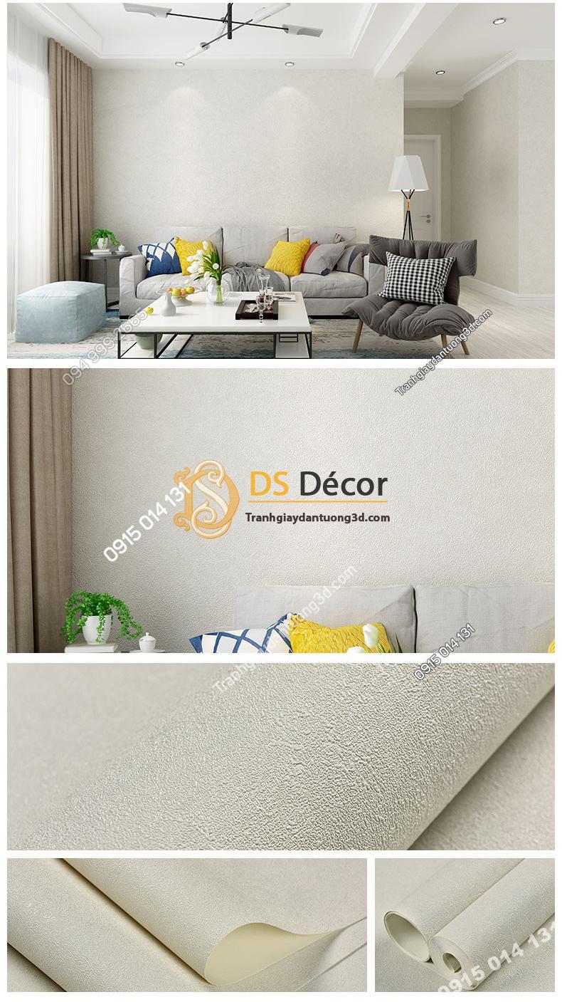 Giấy dán tường màu trắng PVC H7100 - 3D329
