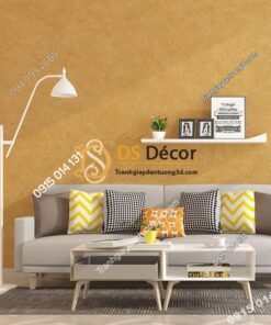 Giấy dán tường màu cam PVC H7104 phòng khách - 3D329