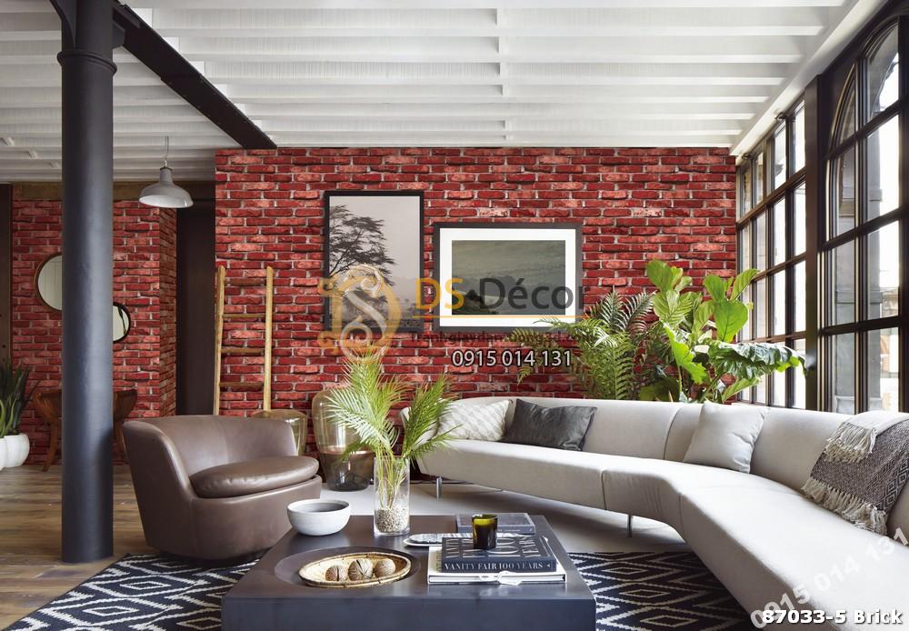 Giấy dán tường Hàn Quốc NATURAL tường gạch 87033-5 Brick