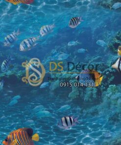 Bề mặt Giấy dán tường Hàn Quốc Natural đại dương cá 88424-1 Maldives