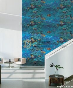 Giấy dán tường Hàn Quốc Natural đại dương cá 88424-1 Maldives