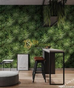 Giấy dán tường Hàn Quốc Natural lá cây tropical 88425-2 tropical