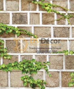 Bề mặt Giấy dán tường Hàn Quốc Natural tường gạch dây leo 88428-1 KG