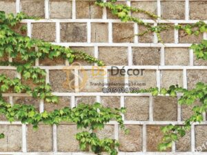 Bề mặt Giấy dán tường Hàn Quốc Natural tường gạch dây leo 88428-1 KG