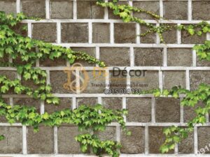 Bề mặt Giấy dán tường Hàn Quốc Natural tường gạch dây leo 88428-2 KG