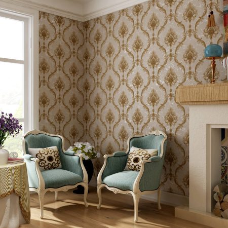 Giấy dán tường Hàn Quốc Hoa Châu Âu cổ điển ANGEL 59003-5 phối cảnh