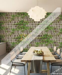 Quán ăn dán Giấy dán tường Hàn Quốc Natural tường gạch dây leo 88428-2 KG