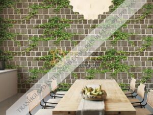 Quán ăn dán Giấy dán tường Hàn Quốc Natural tường gạch dây leo 88428-2 KG