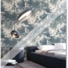 Giấy dán tường mây xám xanh mới 2021 - 3D338 phòng ngủ 1