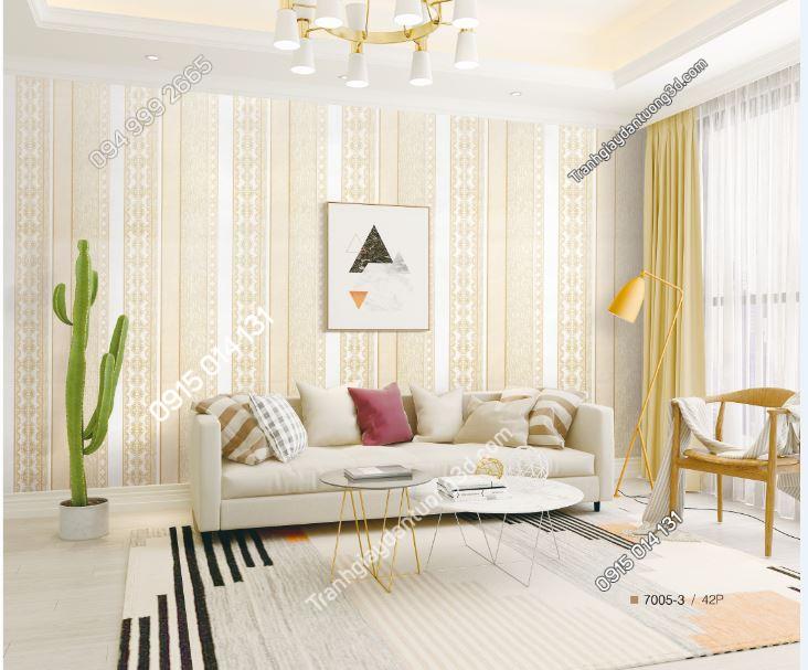 Giấy dán tường sọc hoa châu âu dán phòng khách 7005-3 AG