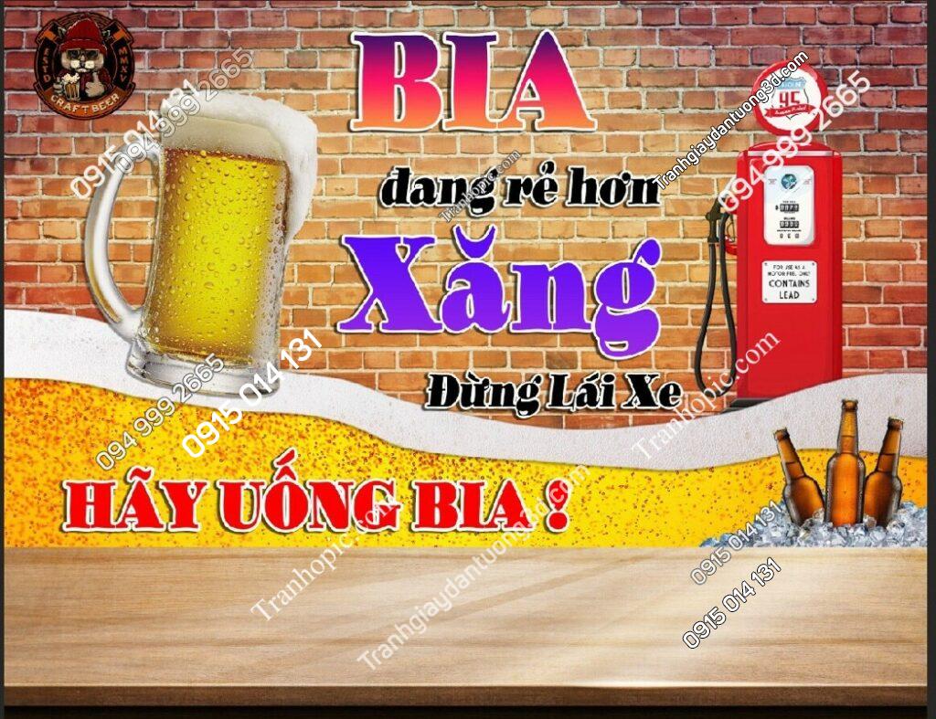 Tranh dán tường quán bia nhậu độc đáo nhất