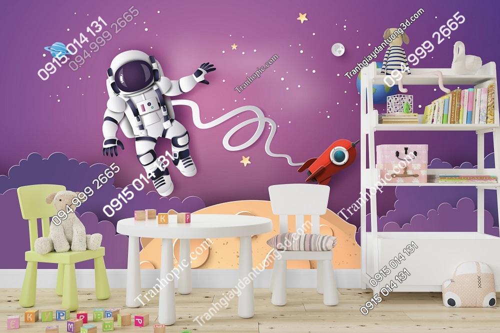 Tranh phi hành gia trẻ em dán tường 2123251669