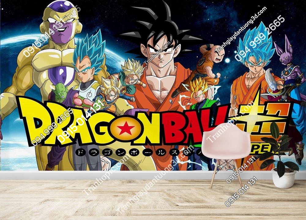 Tranh dán tường frieza gold và songoku 632011