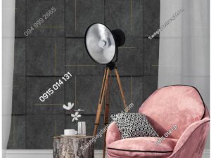 Giấy dán tường giả vân đá đen ô vuông 3D 59071 HEADLINE