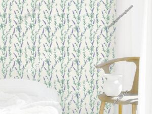 Giấy dán tường hoa oải hương tím nhỏ LV70250-1