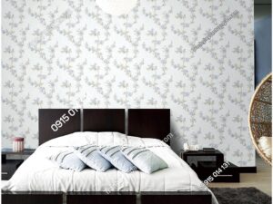 Giấy dán tường hoa hồng xanh nhỏ Damascus （752702）