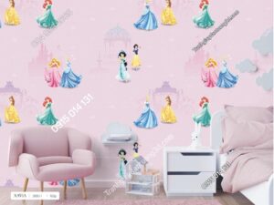 Giấy dán tường công chúa cho phòng bé gái XAVIA-3930-1