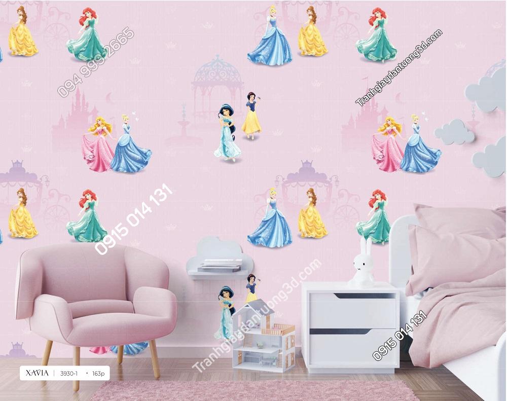 Giấy dán tường công chúa cho phòng bé gái XAVIA-3930-1
