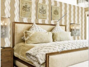Giấy dán tường lượn sóng Hàn quốc Zen nâu 28033