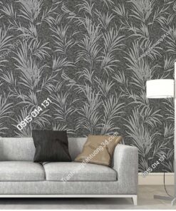 Giấy dán tường lá cây Hàn quốc Zen xám 27214