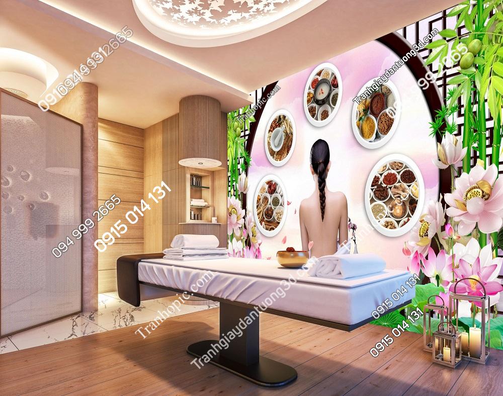 Tranh dán tường phòng dưỡng sinh spa 2732024 (11)