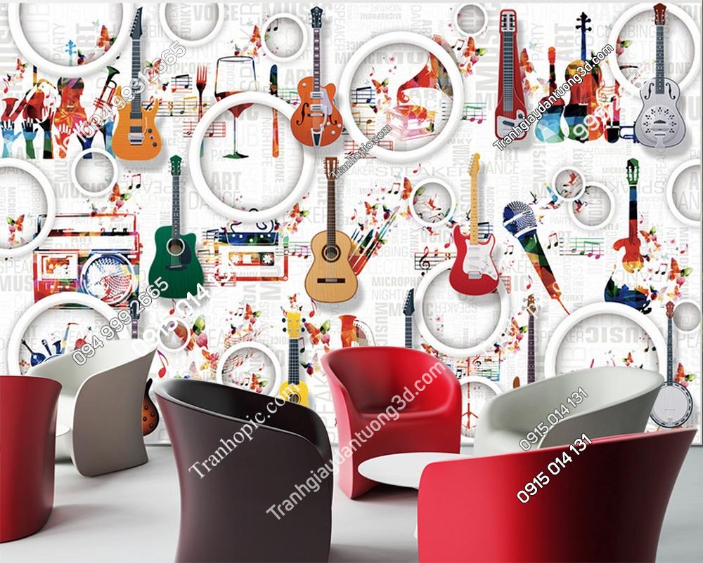 Tranh dán tường trang trí quán hát cho nhau nghe PK_2198706