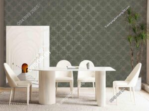 Giấy Dán Tường Phòng Ăn Hoa Văn Hình Học Hiện Đại TIME9200-2