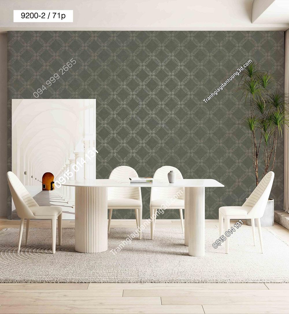 Giấy Dán Tường Phòng Ăn Hoa Văn Hình Học Hiện Đại TIME9200-2
