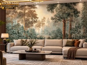 Tranh Dán Tường Phong Cảnh Rừng Cây Thiên Nhiên Phòng Khách AB1736601733