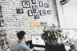 Thi công giấy dán tường cho tiệm tóc, salon tóc